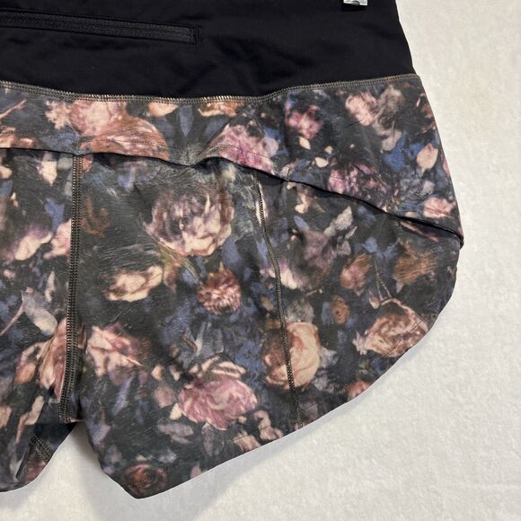 Lululemon Women’s Speed Up 2.5 Shorts Frosted Rose Black Run Gym Yoga Size 8 - Picture 11 of 15